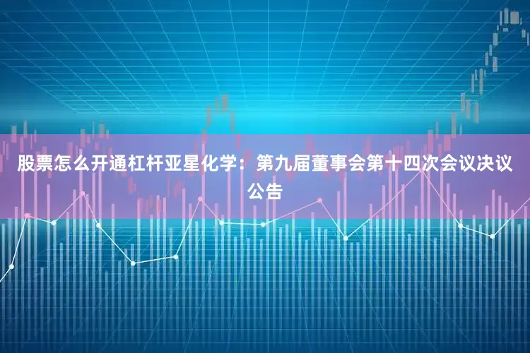 股票怎么开通杠杆亚星化学：第九届董事会第十四次会议决议公告